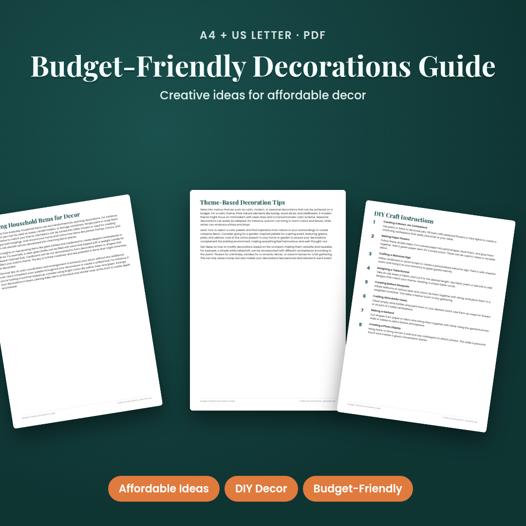 Budget-Friendly Decorations Guide