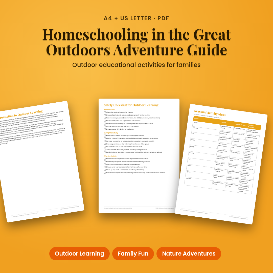 Homeschooling in the Great Outdoors Adventure Guide
