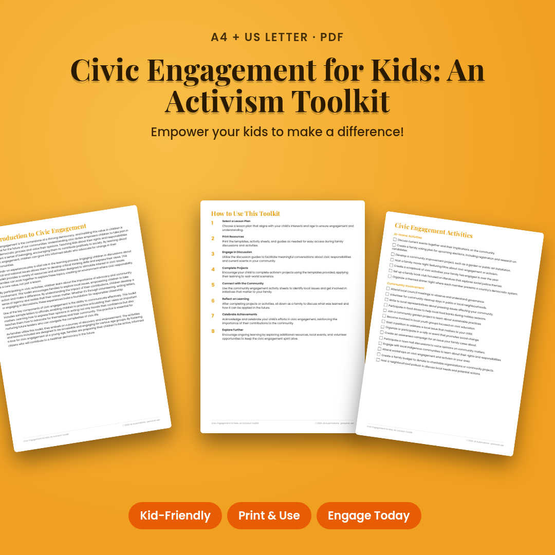 Civic Engagement for Kids: An Activism Toolkit
