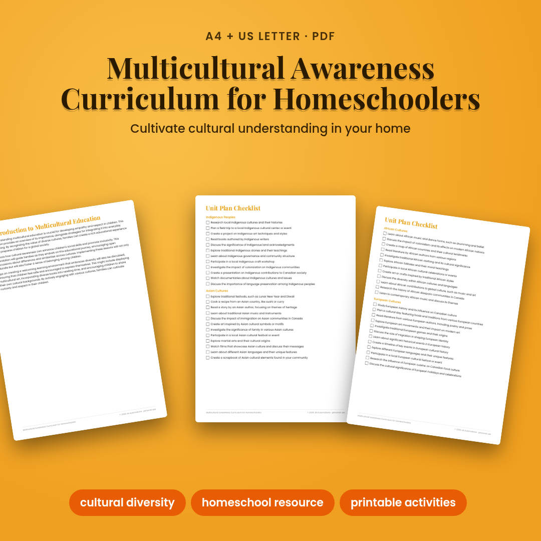Multicultural Awareness Curriculum for Homeschoolers