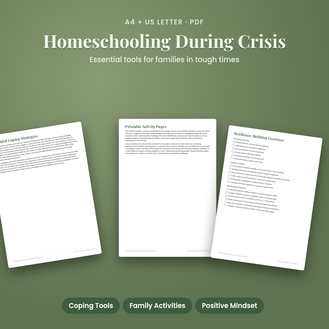 Homeschooling During Crisis: Resilience Resources