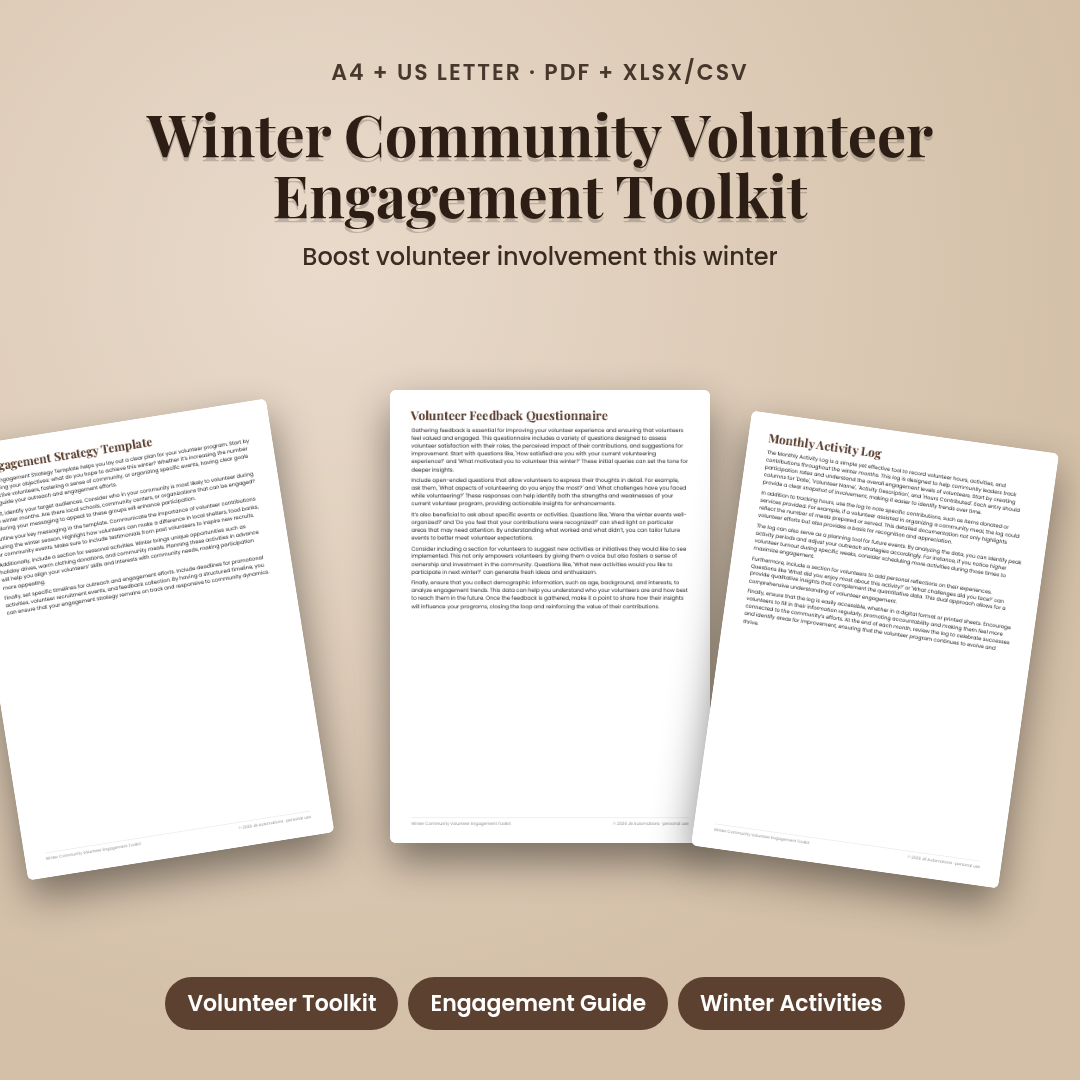 Winter Community Volunteer Engagement Toolkit