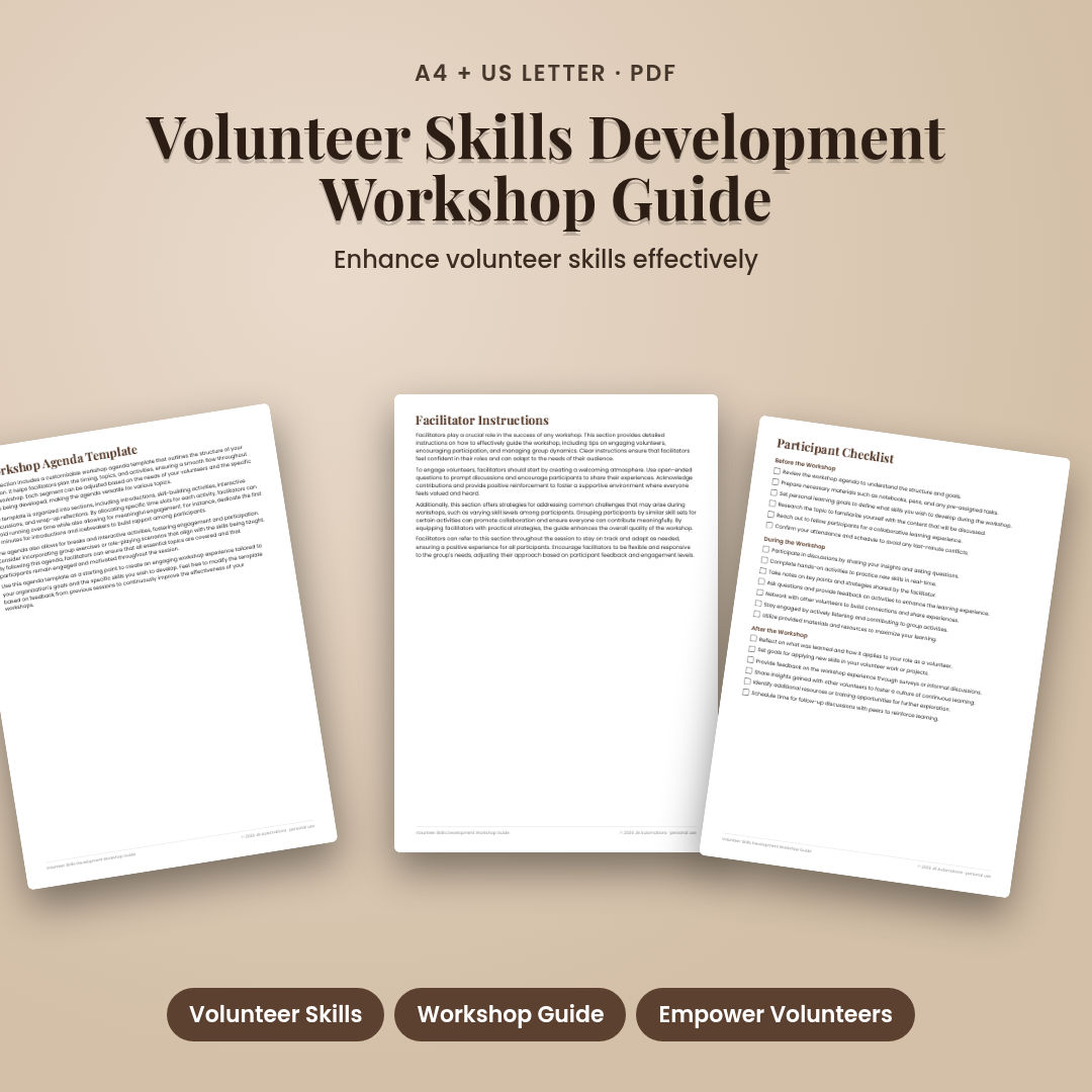 Volunteer Skills Development Workshop Guide