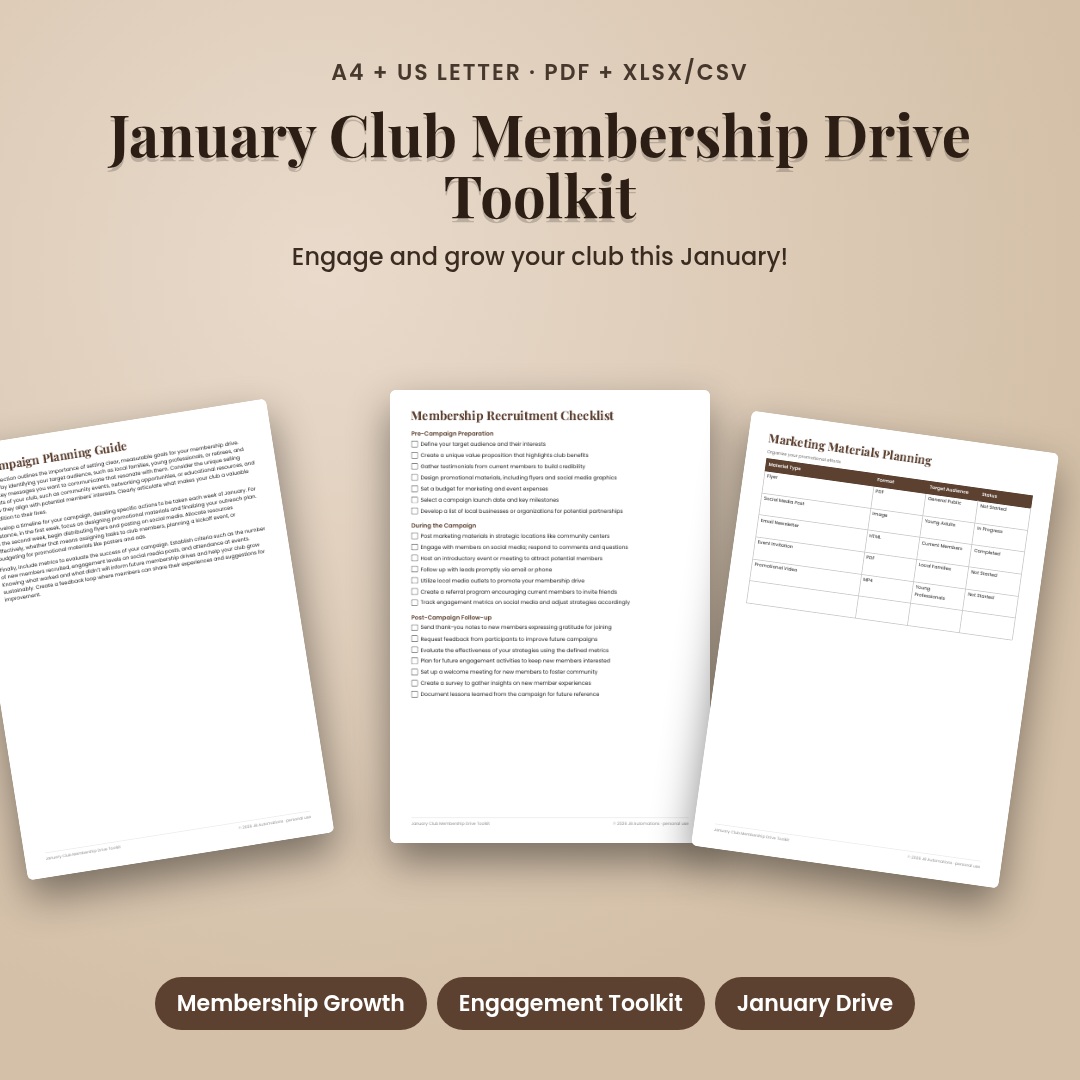 January Club Membership Drive Toolkit