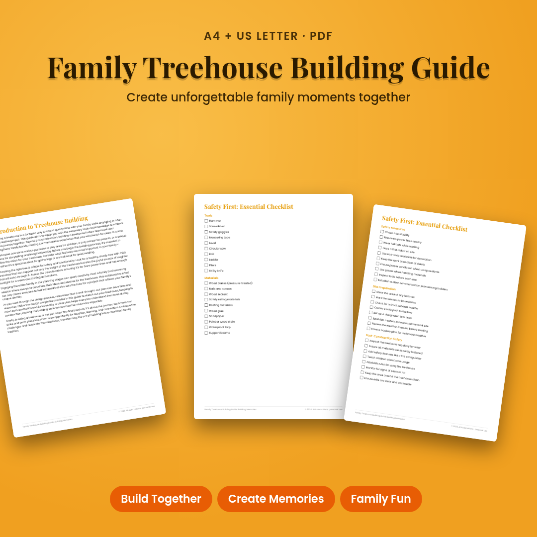 Family Treehouse Building Guide: Building Memories