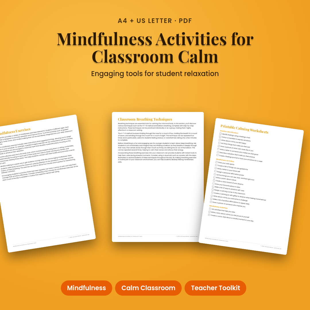 Mindfulness Activities for Classroom Calm