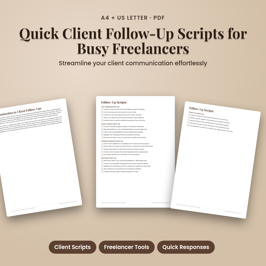 Quick Client Follow-Up Scripts for Busy Freelancers