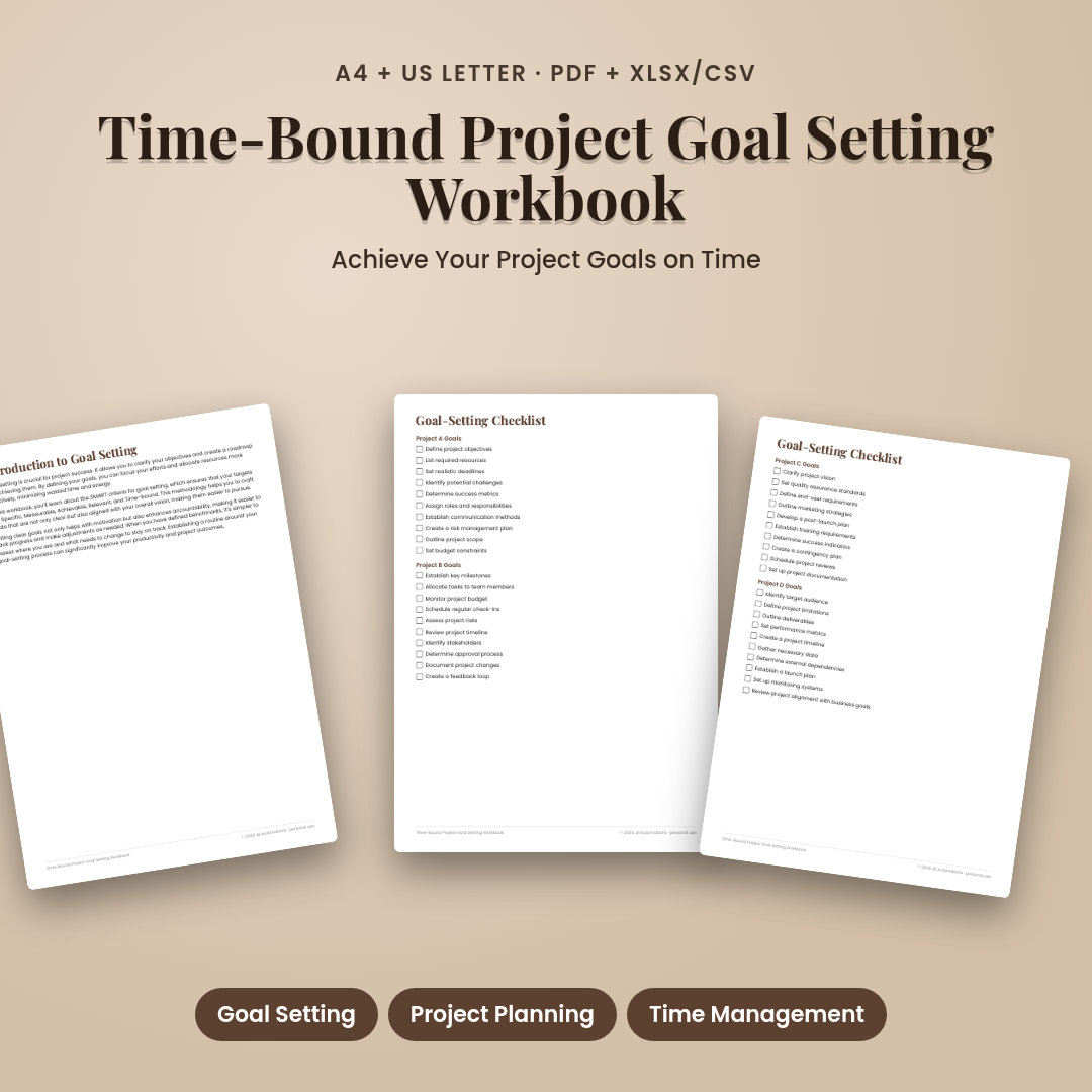 Time-Bound Project Goal Setting Workbook