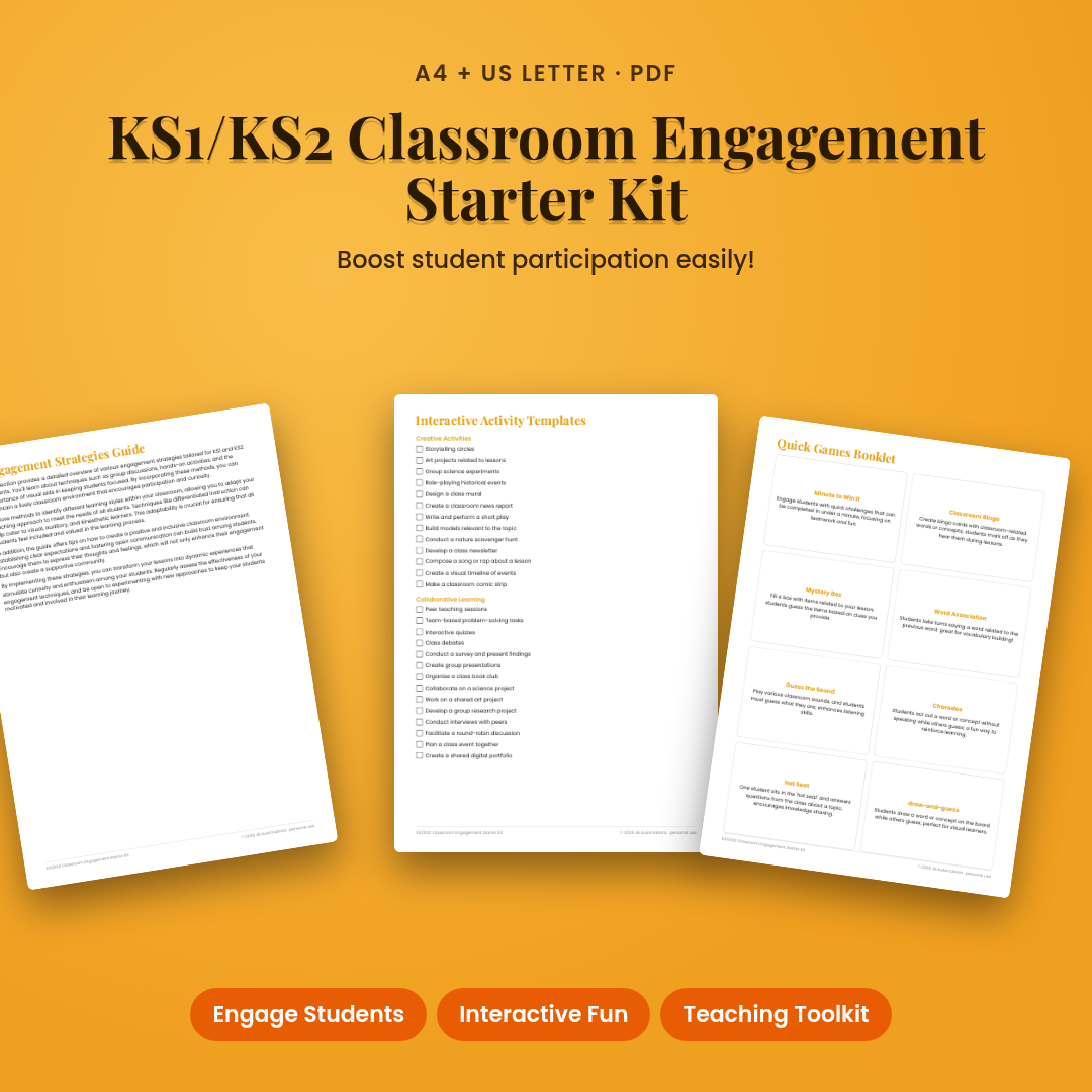 KS1/KS2 Classroom Engagement Starter Kit