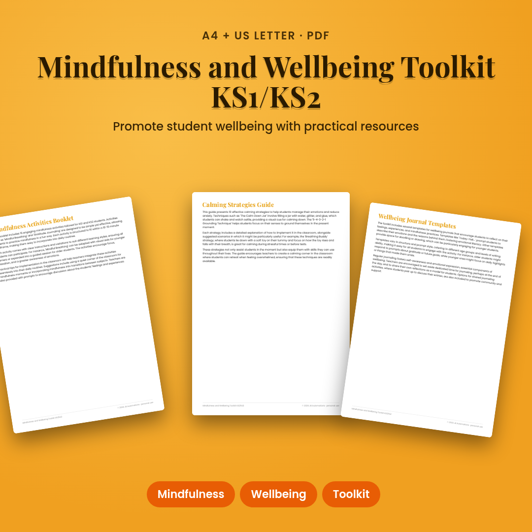 Mindfulness and Wellbeing Toolkit KS1/KS2