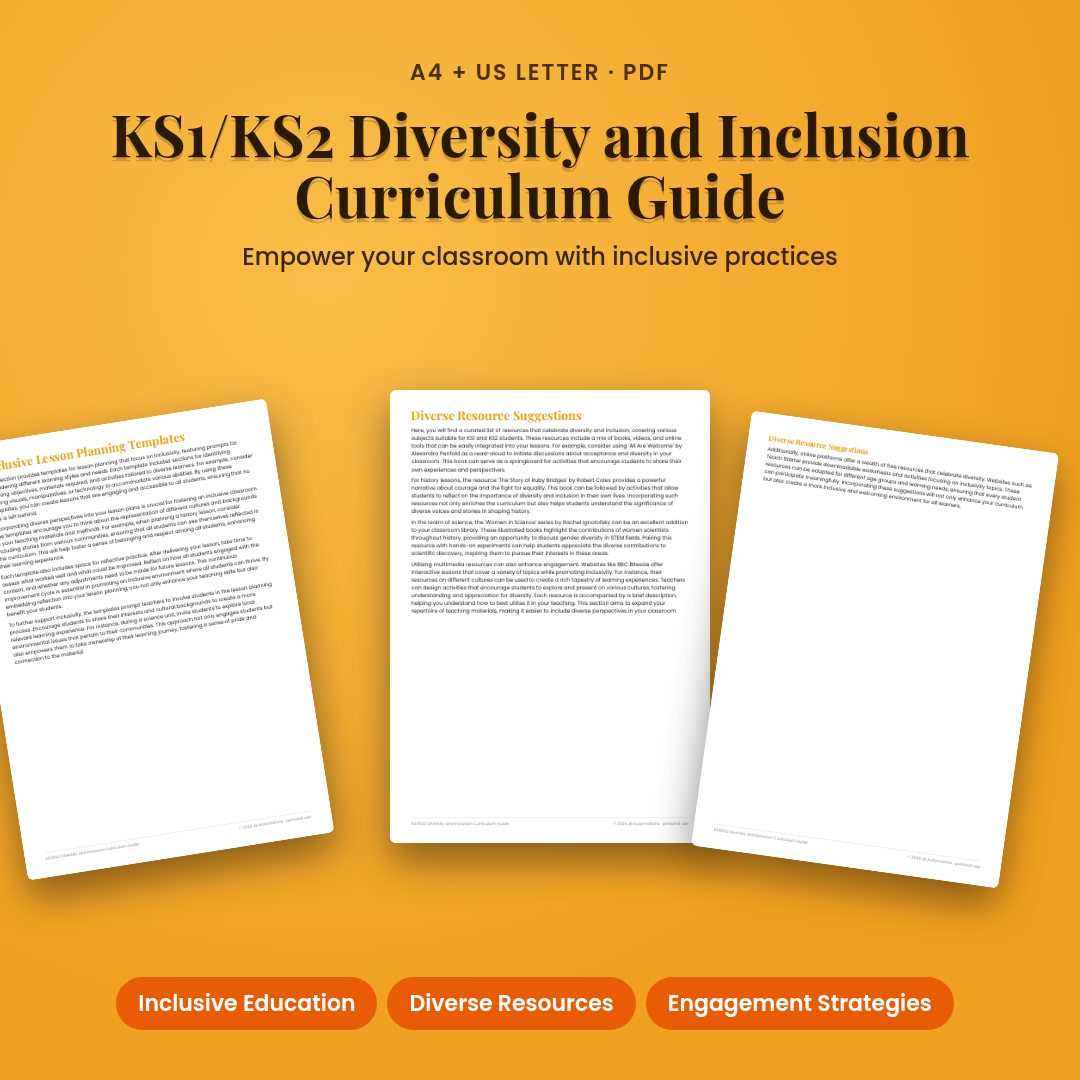 KS1/KS2 Diversity and Inclusion Curriculum Guide