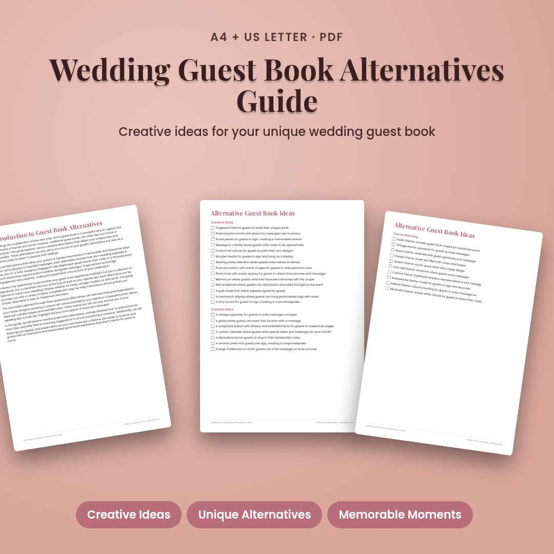 Wedding Guest Book Alternatives Guide