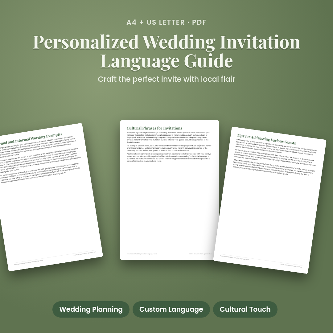 Personalized Wedding Invitation Language Guide