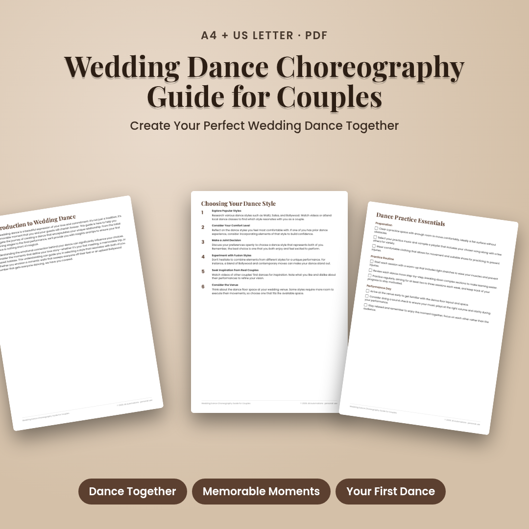 Wedding Dance Choreography Guide for Couples