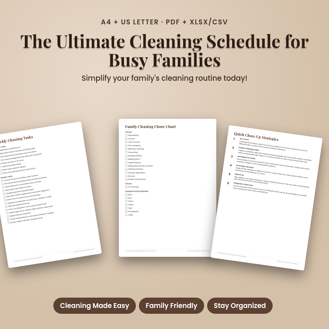 The Ultimate Cleaning Schedule for Busy Families
