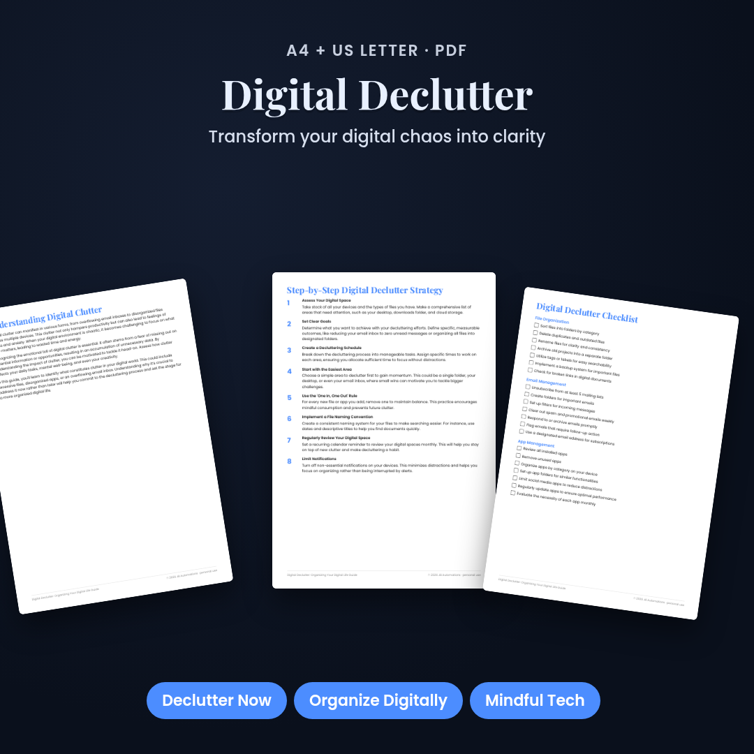 Digital Declutter: Organizing Your Digital Life Guide