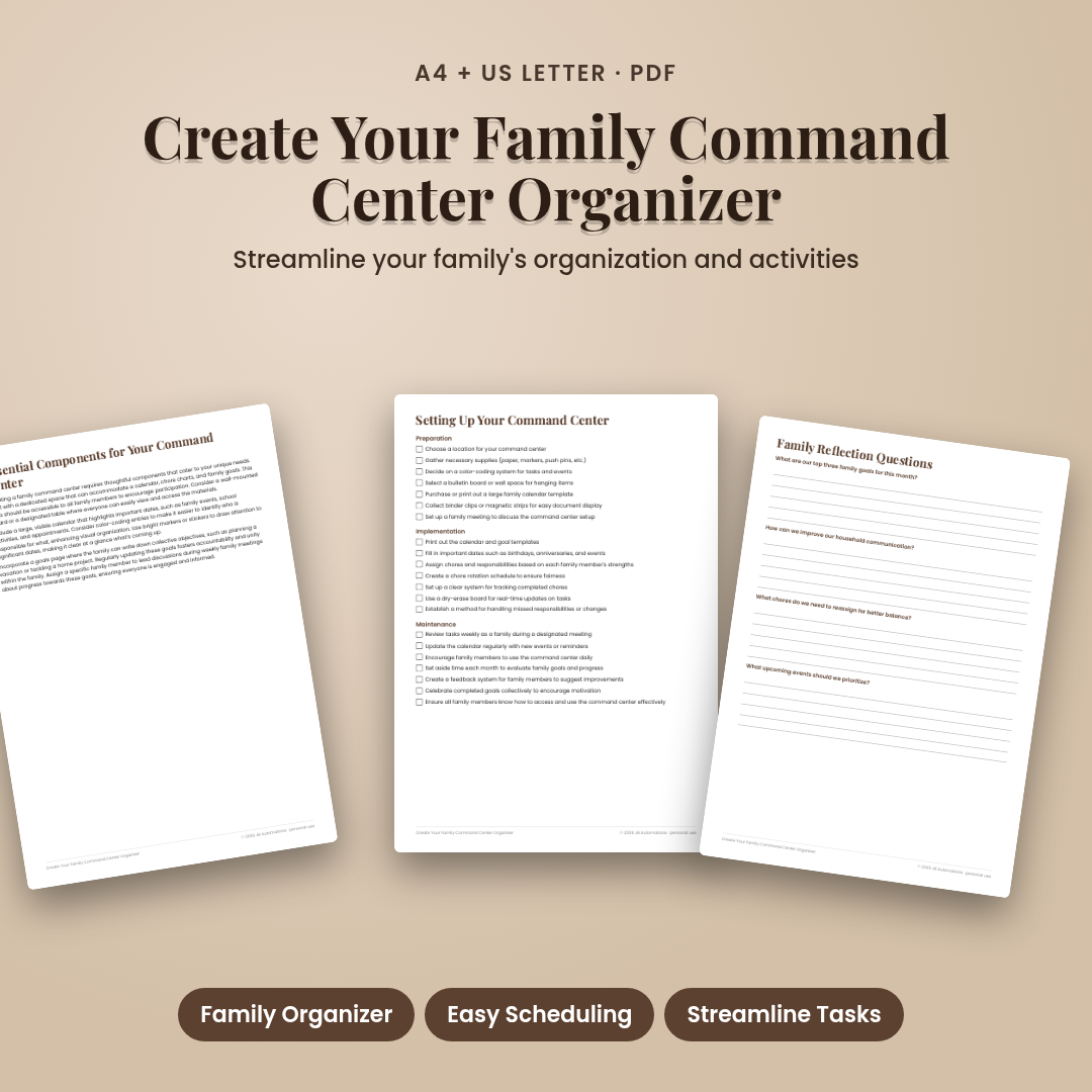 Create Your Family Command Center Organizer