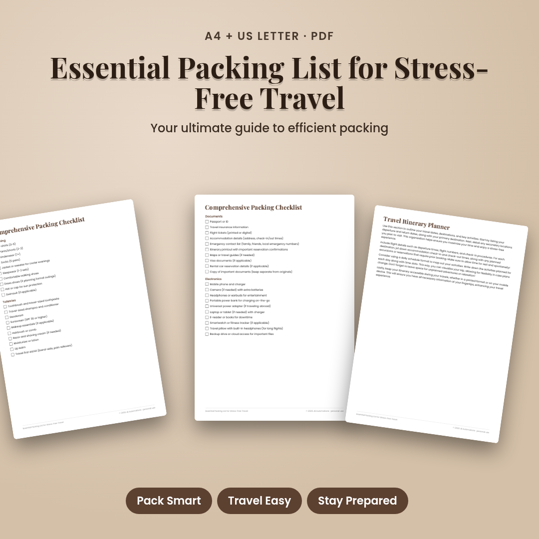 Essential Packing List for Stress-Free Travel