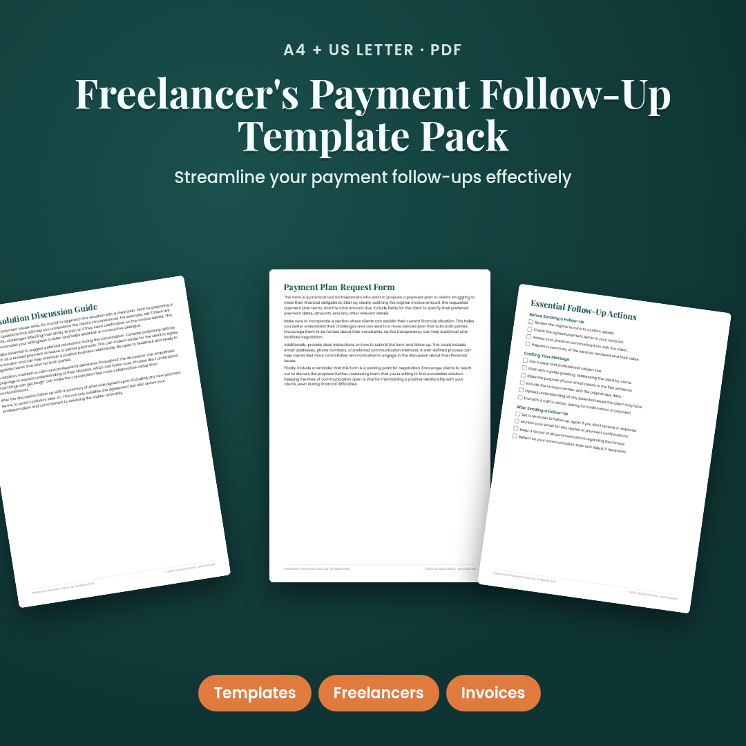 Freelancer's Payment Follow-Up Template Pack