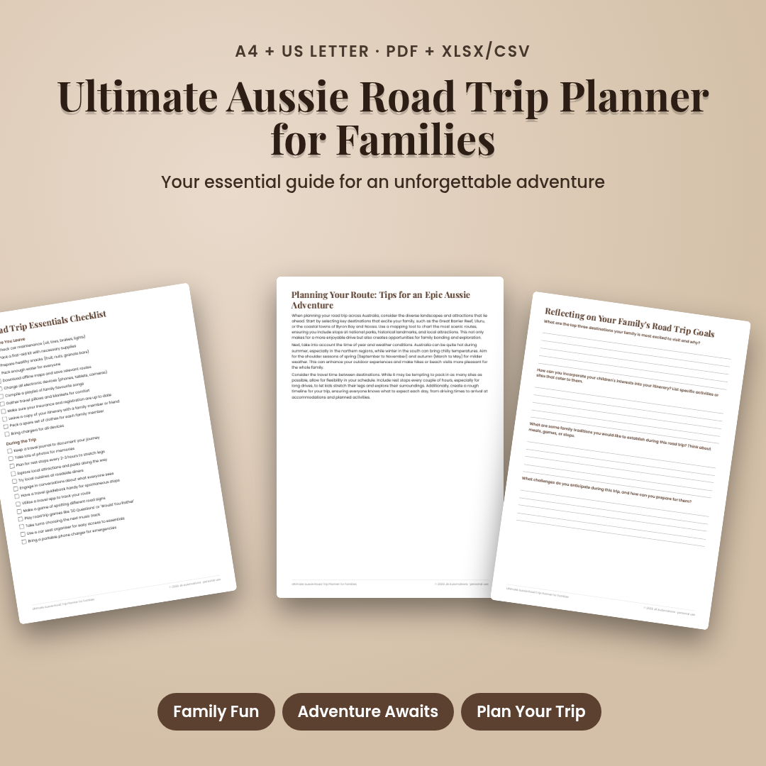 Ultimate Aussie Road Trip Planner for Families
