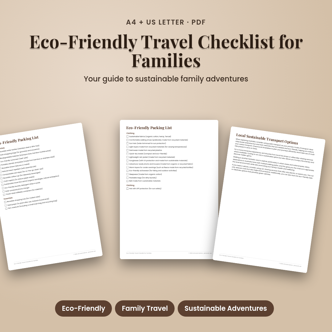 Eco-Friendly Travel Checklist for Families