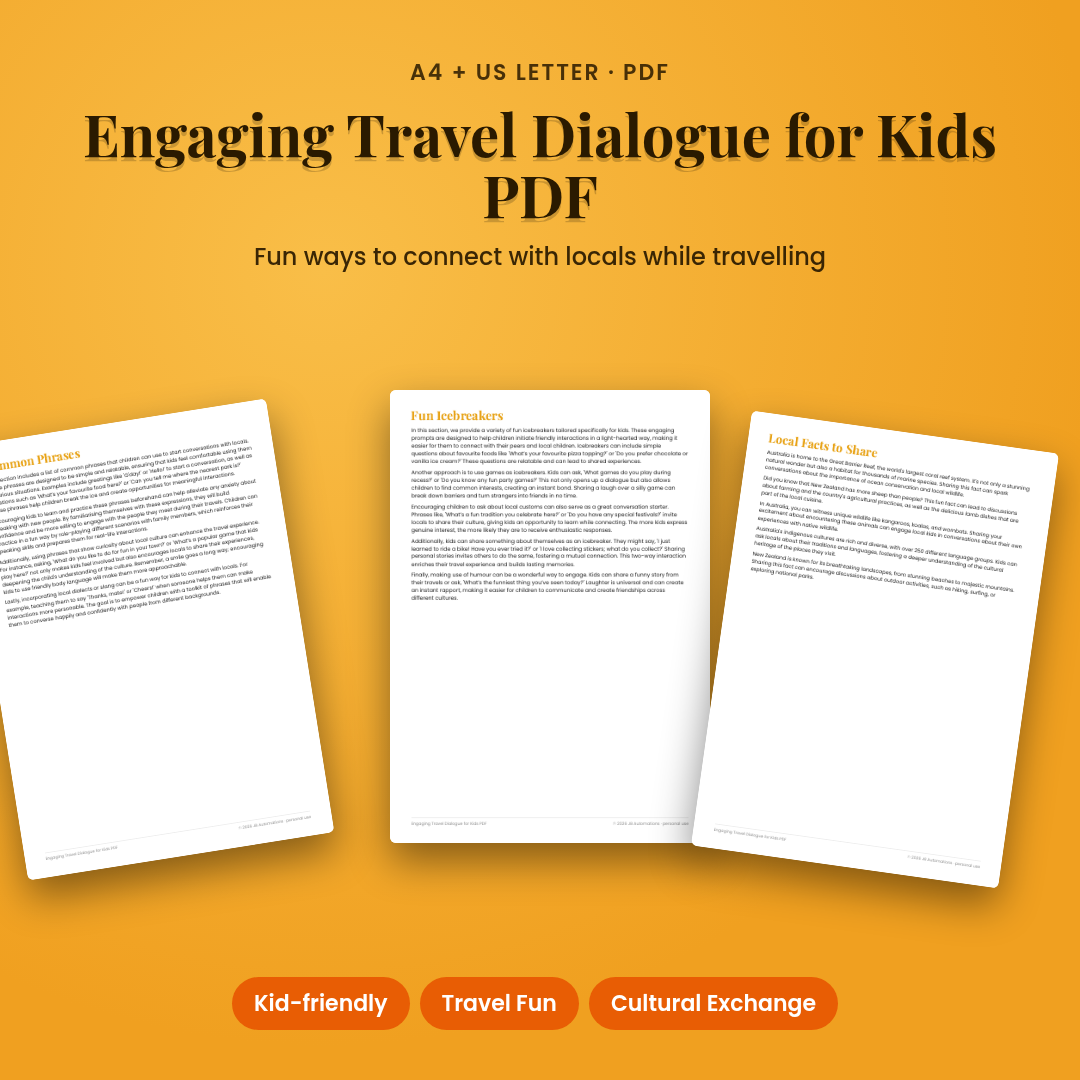 Engaging Travel Dialogue for Kids PDF