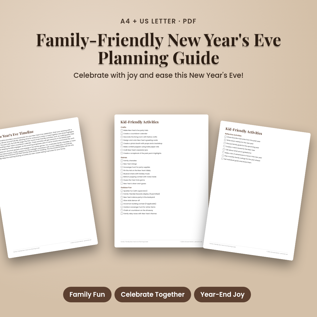 Family-Friendly New Year's Eve Planning Guide