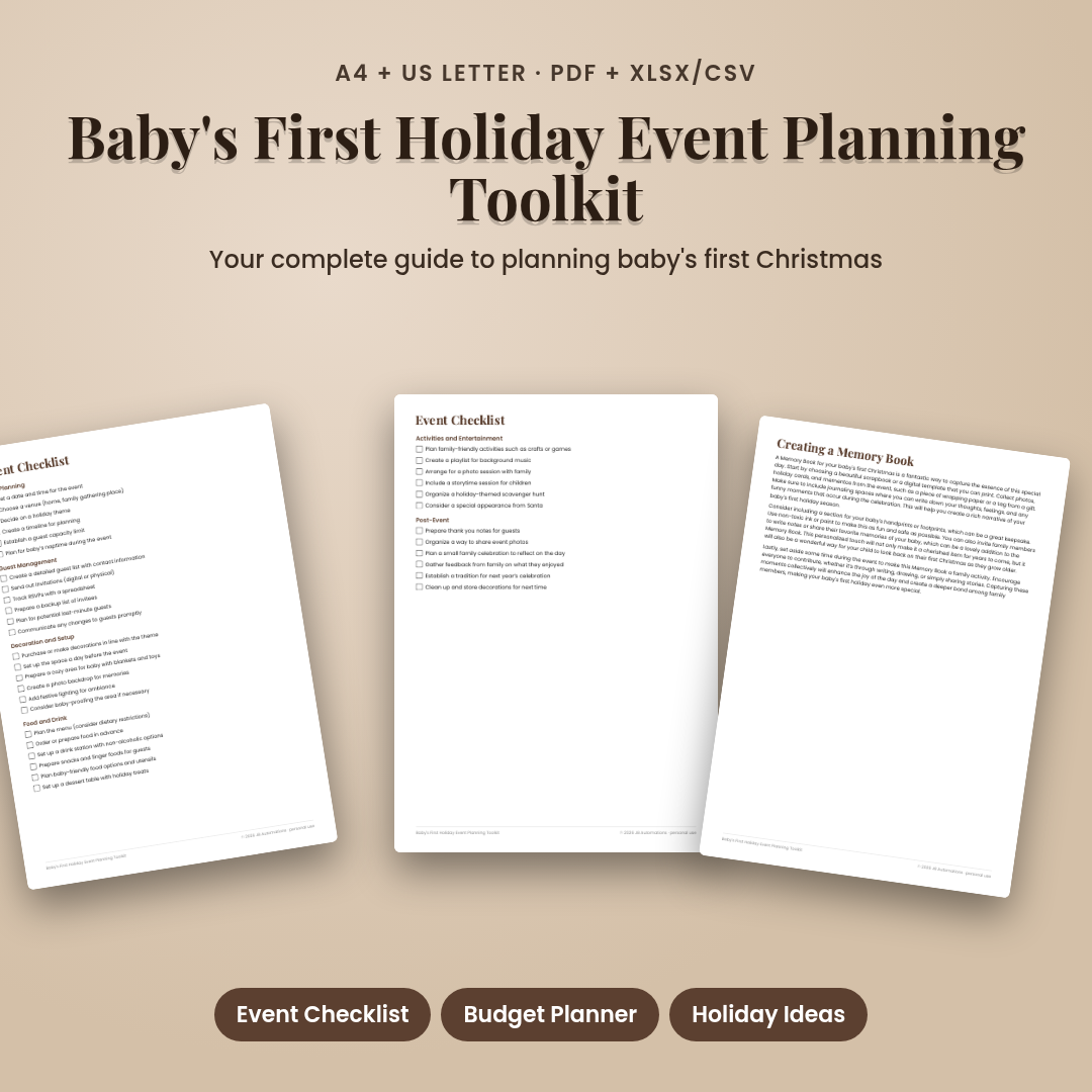 Baby's First Holiday Event Planning Toolkit