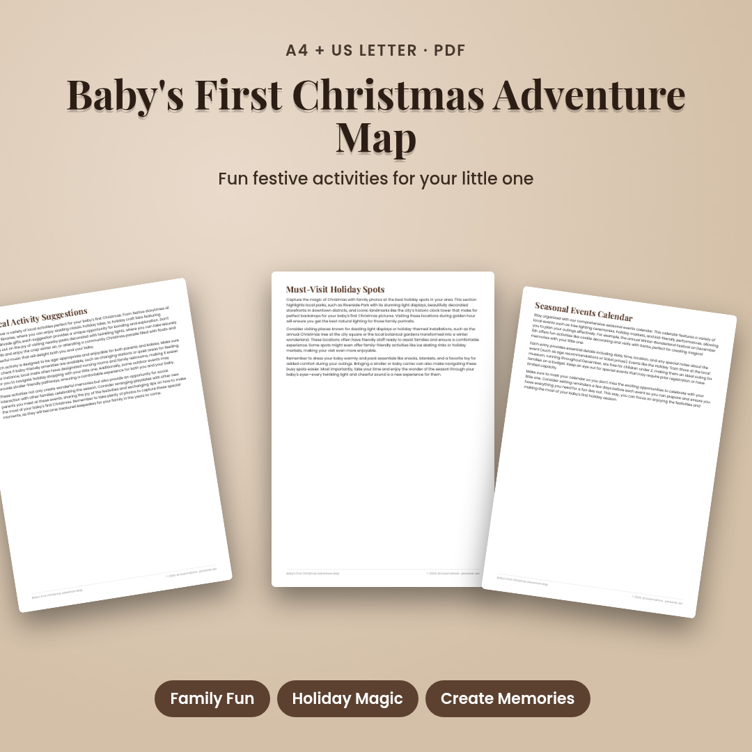 Baby's First Christmas Adventure Map