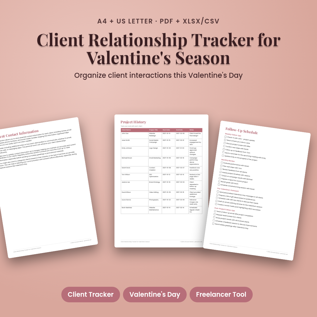 Client Relationship Tracker for Valentine's Season