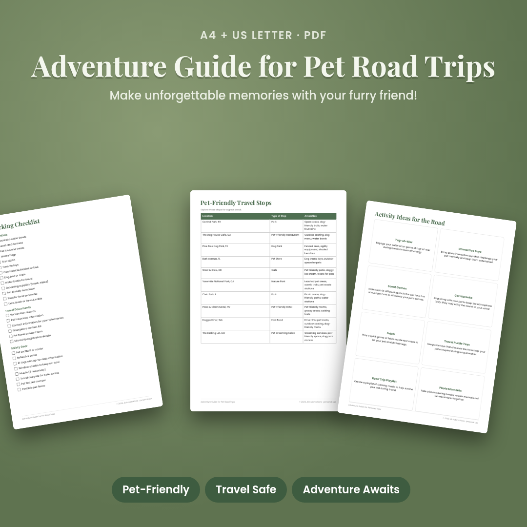 Adventure Guide for Pet Road Trips