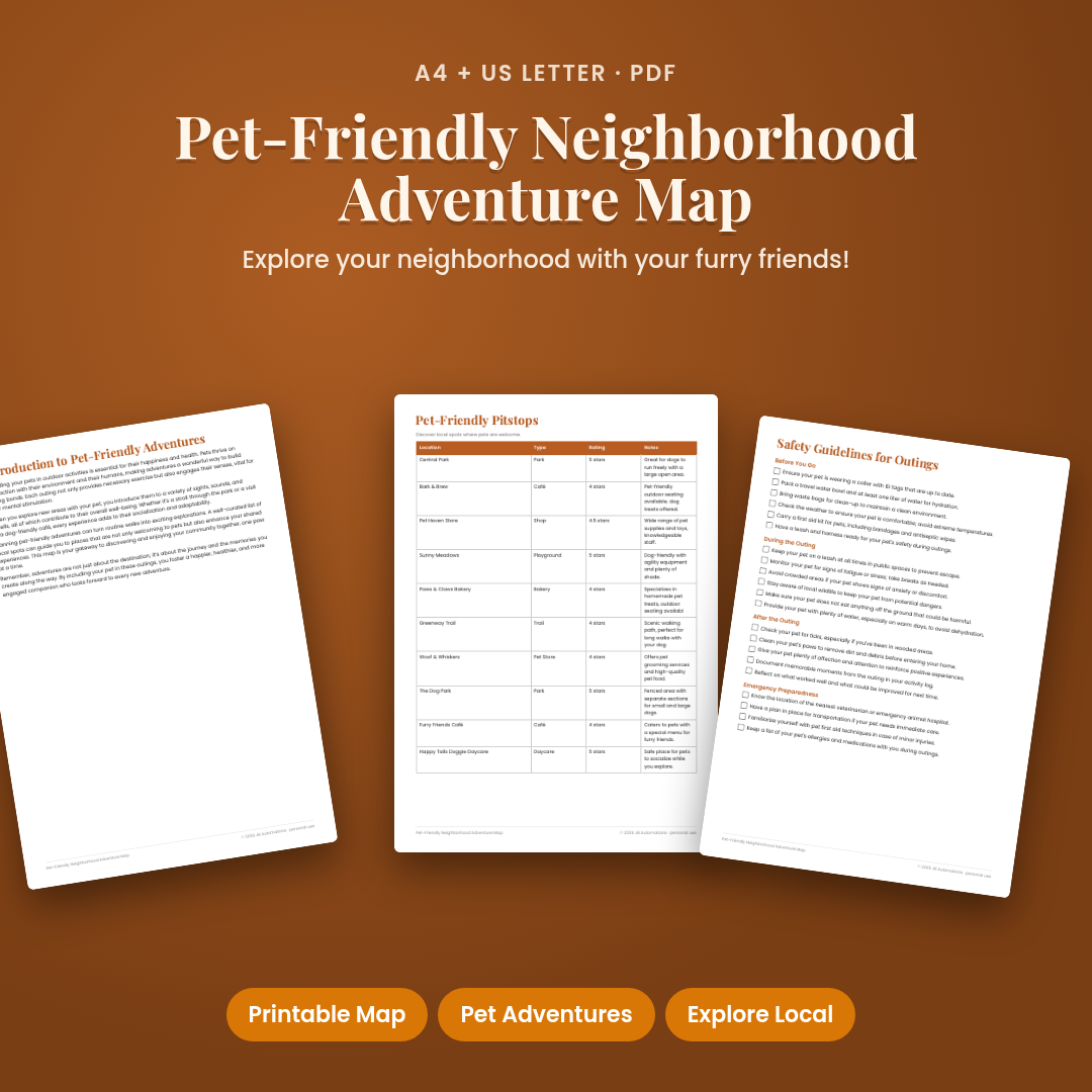 Pet-Friendly Neighborhood Adventure Map