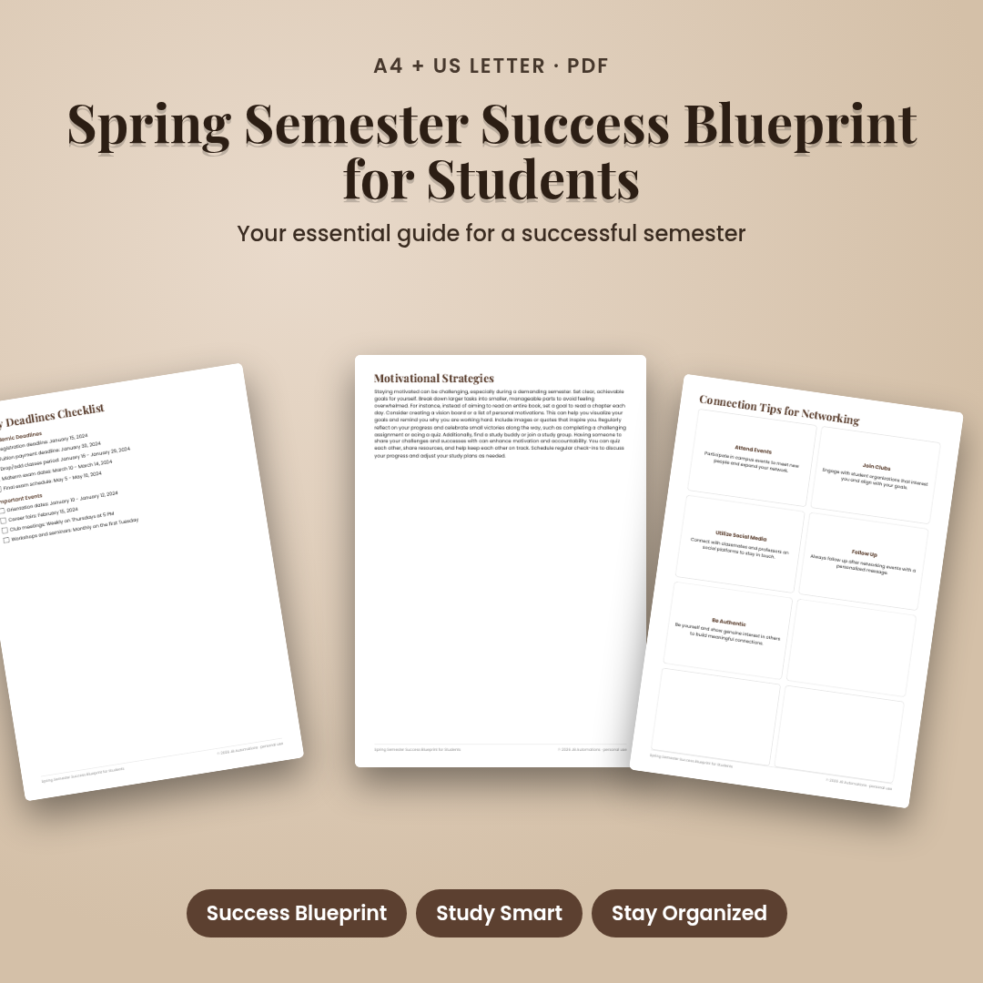 Spring Semester Success Blueprint for Students