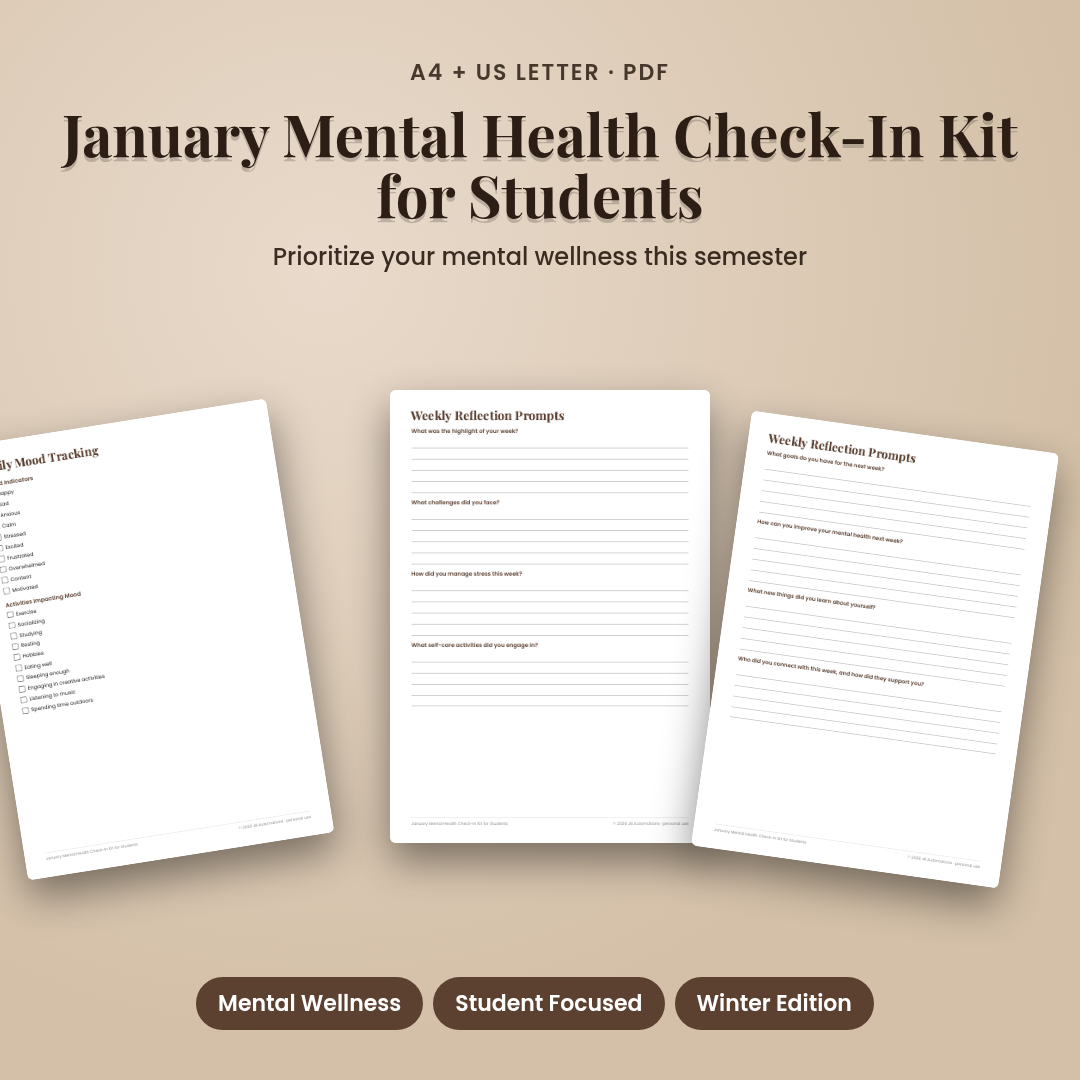 January Mental Health Check-In Kit for Students