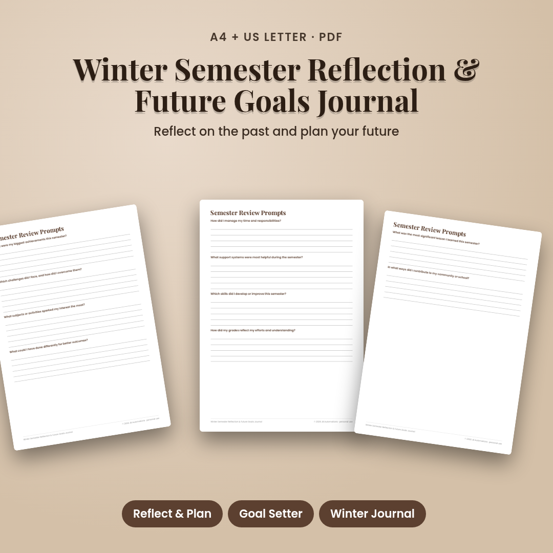 Winter Semester Reflection & Future Goals Journal