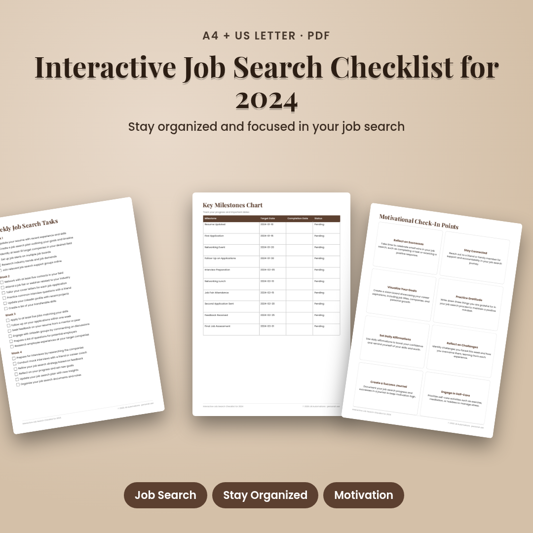 Interactive Job Search Checklist for 2024