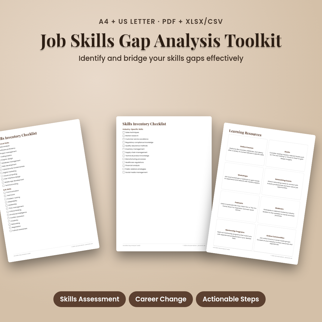 Job Skills Gap Analysis Toolkit