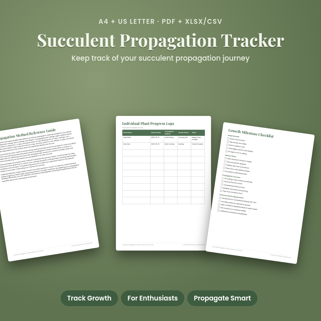 Succulent Propagation Tracker: Monitor Your Growth