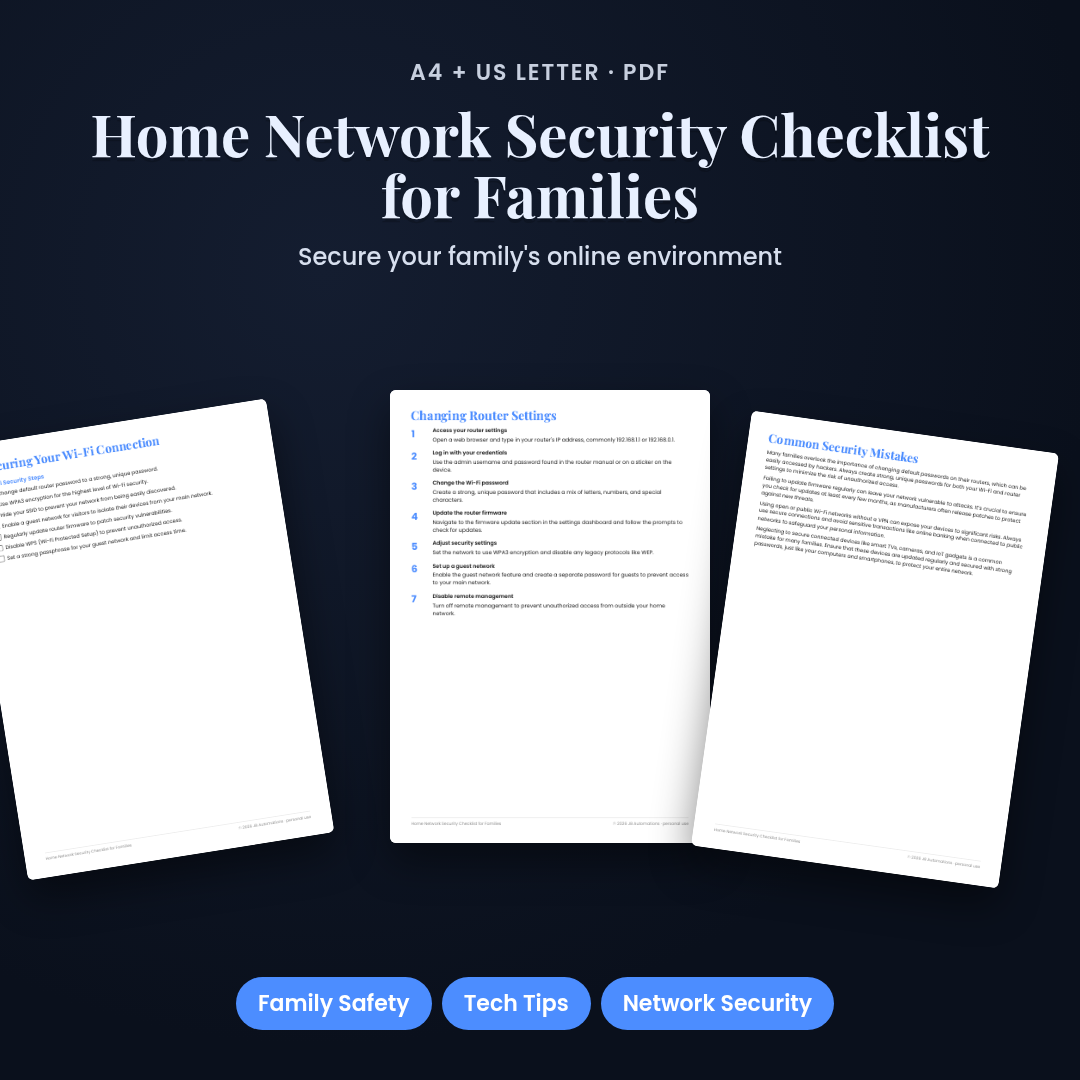 Home Network Security Checklist for Families