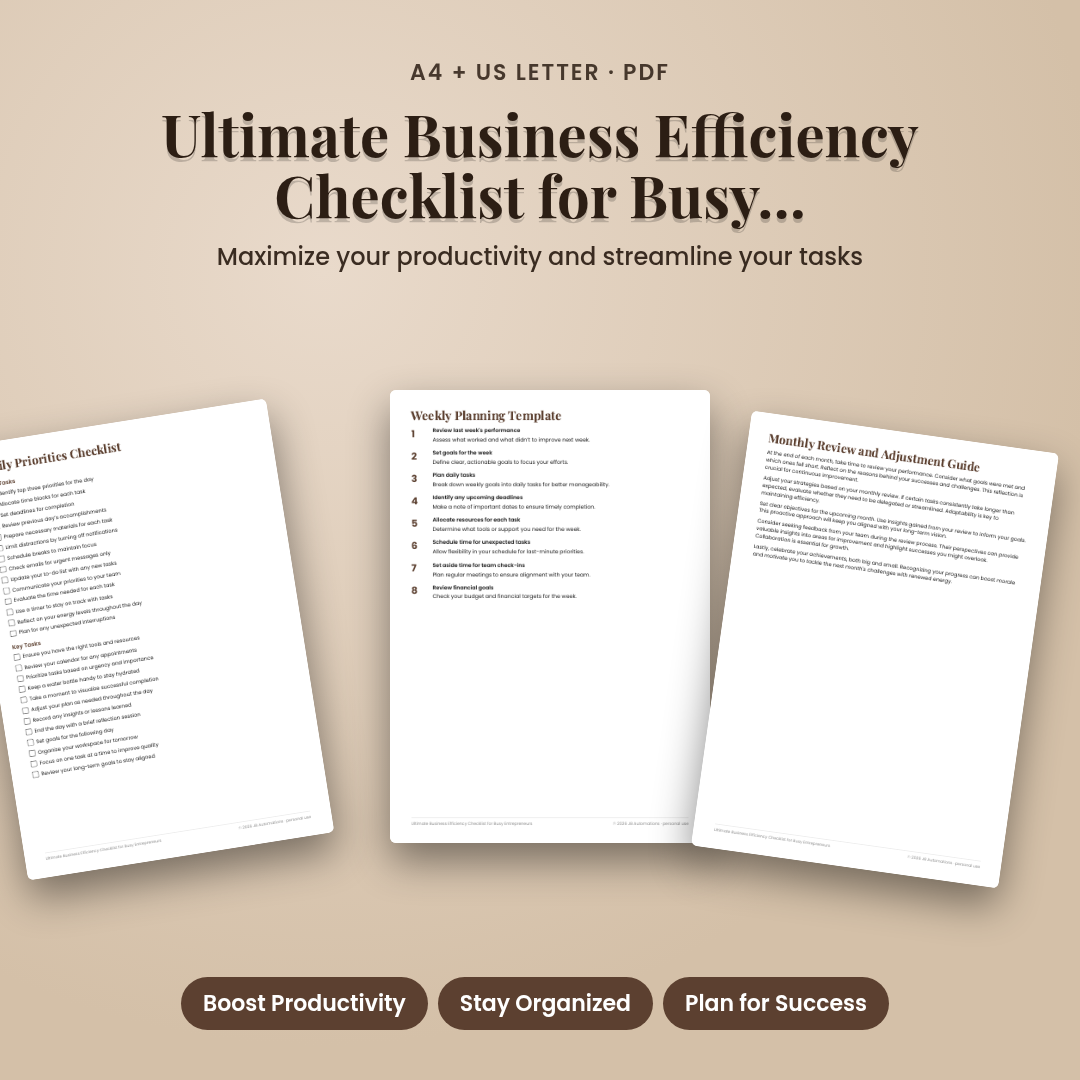Ultimate Business Efficiency Checklist for Busy Entrepreneurs
