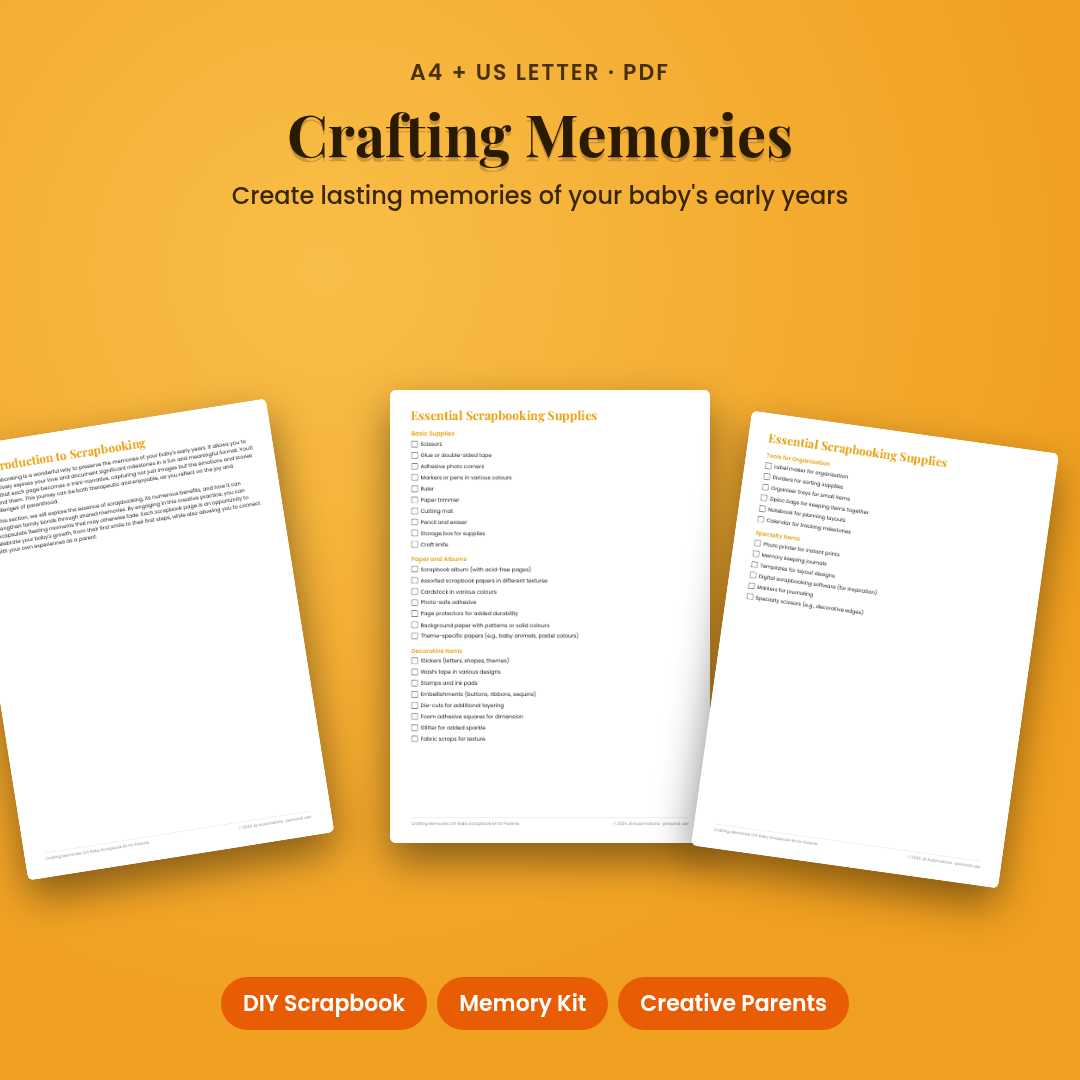 Crafting Memories: DIY Baby Scrapbook Kit for Parents