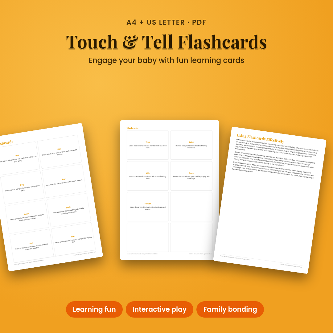 Touch & Tell Flashcards: Baby's First Words Edition