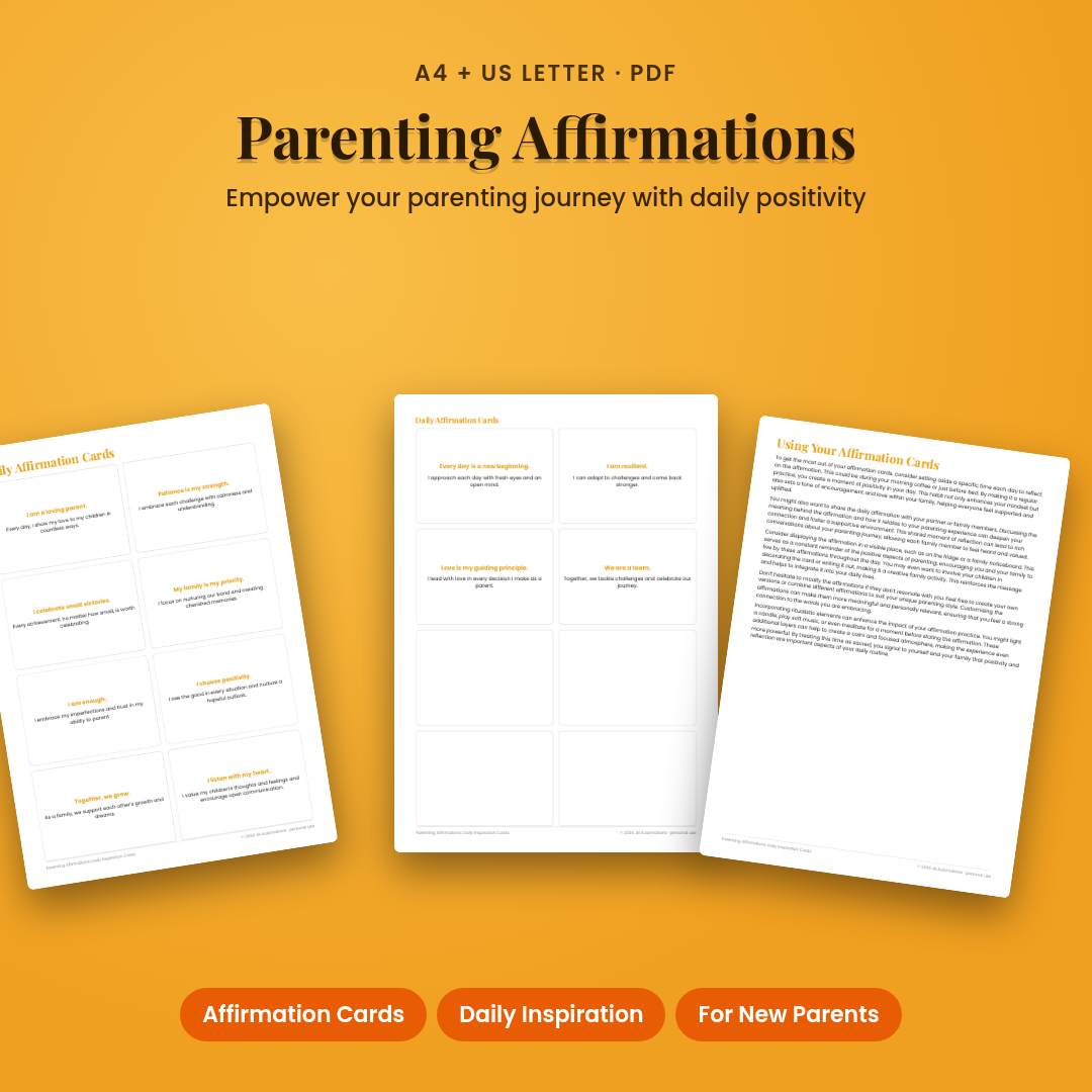 Parenting Affirmations: Daily Inspiration Cards
