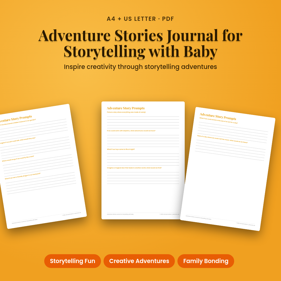 Adventure Stories Journal for Storytelling with Baby
