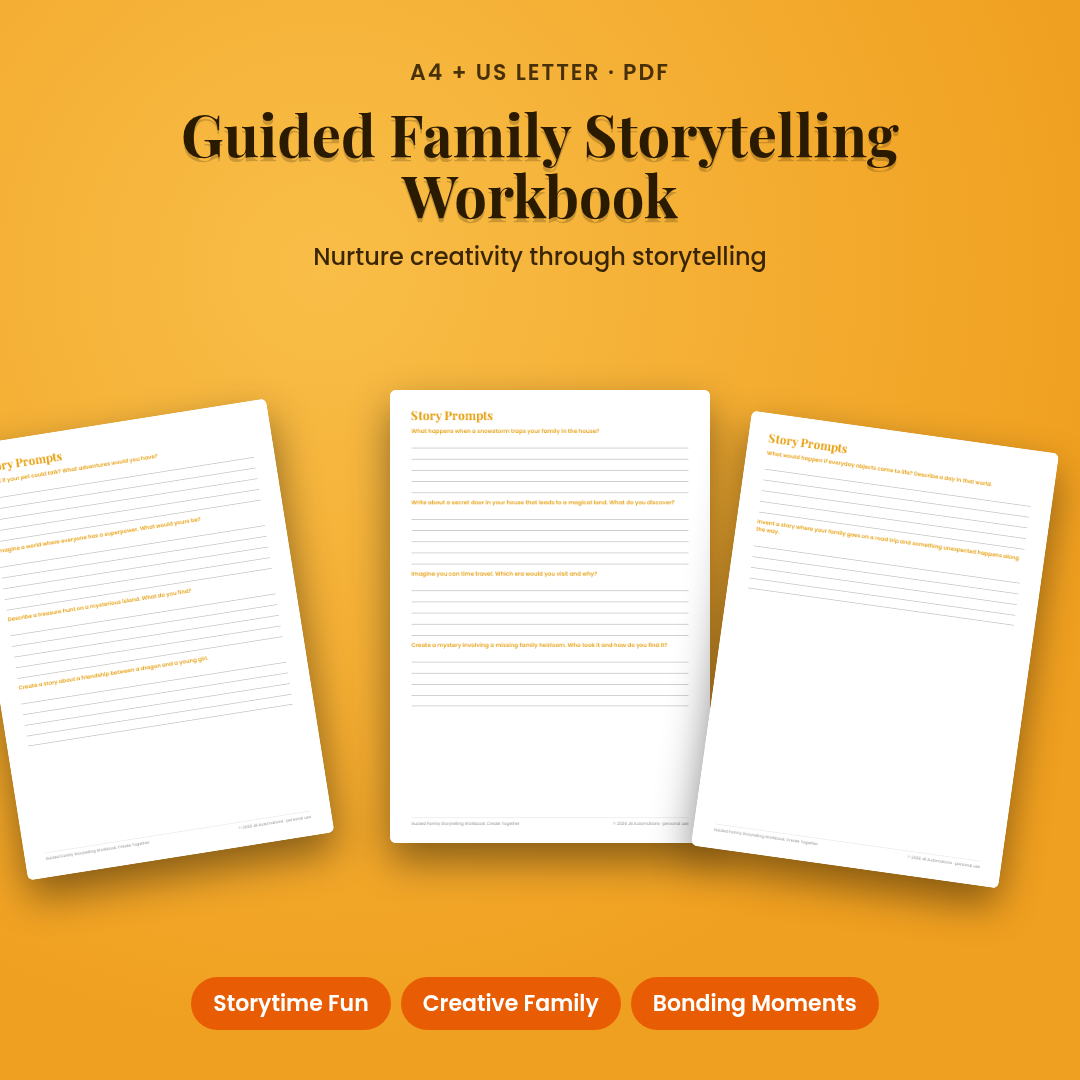 Guided Family Storytelling Workbook: Create Together