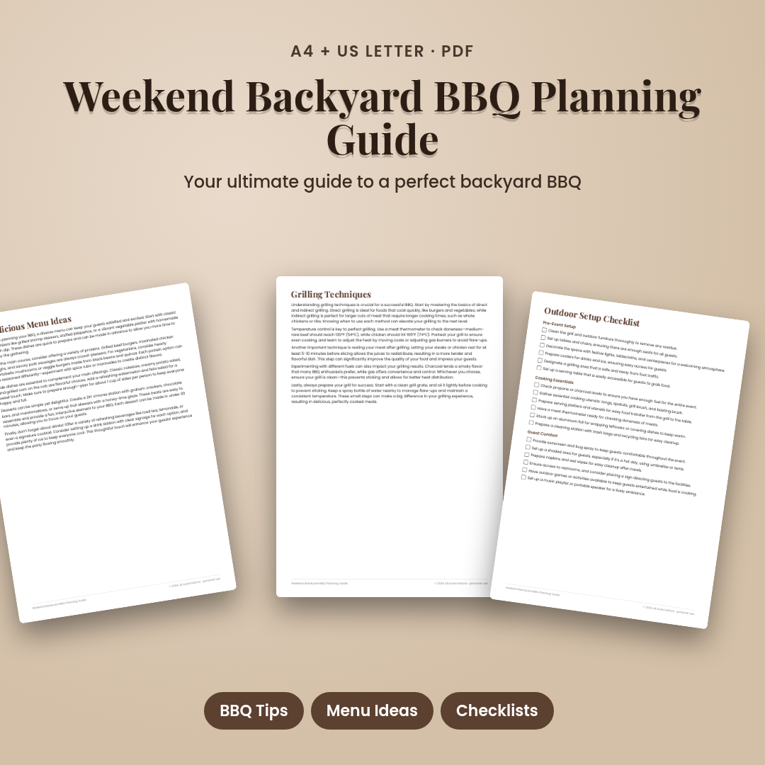 Weekend Backyard BBQ Planning Guide