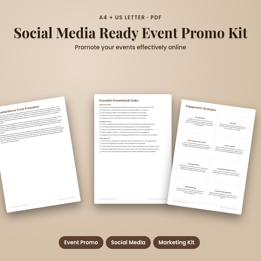 Social Media Ready Event Promo Kit