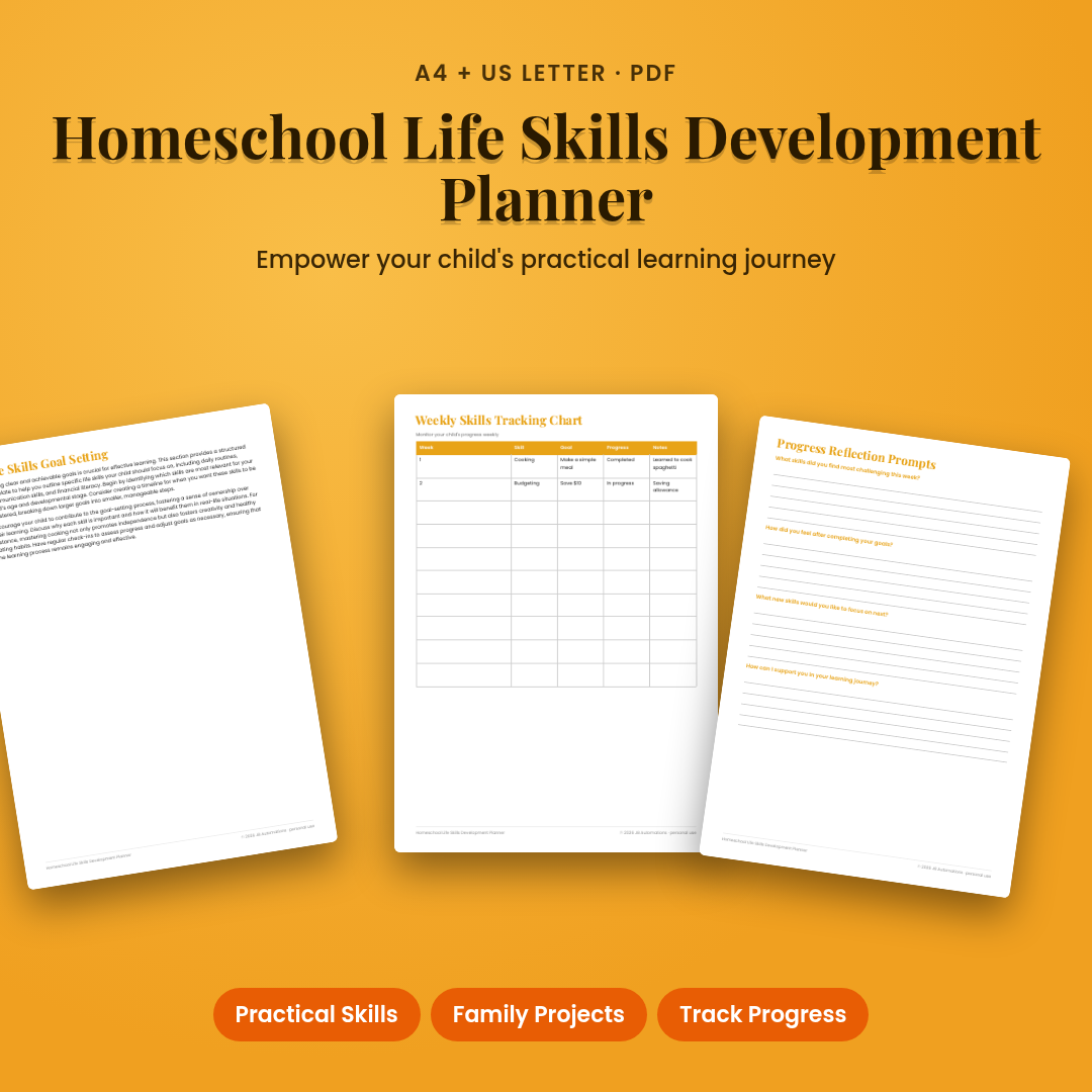 Homeschool Life Skills Development Planner