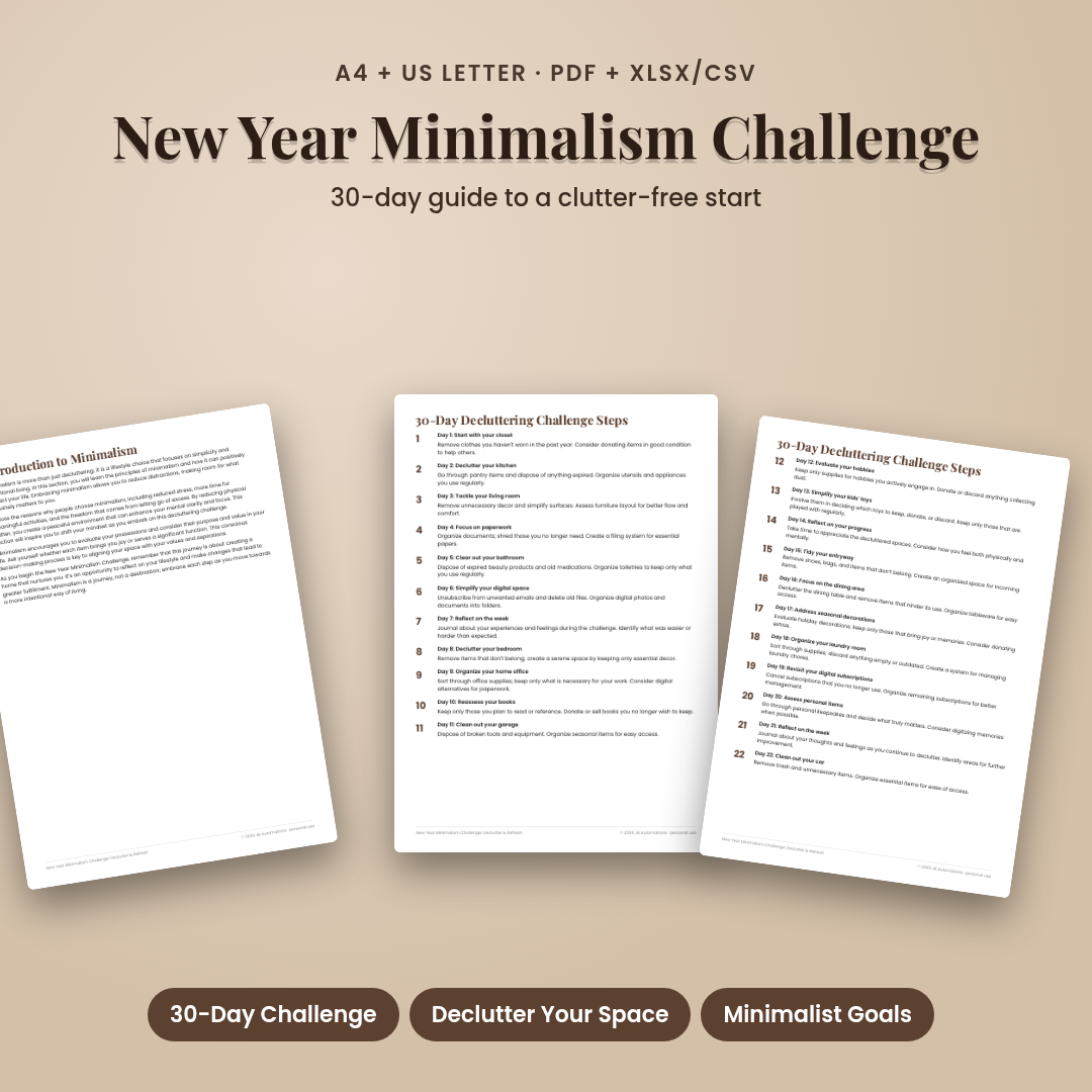 New Year Minimalism Challenge: Declutter &amp; Refresh