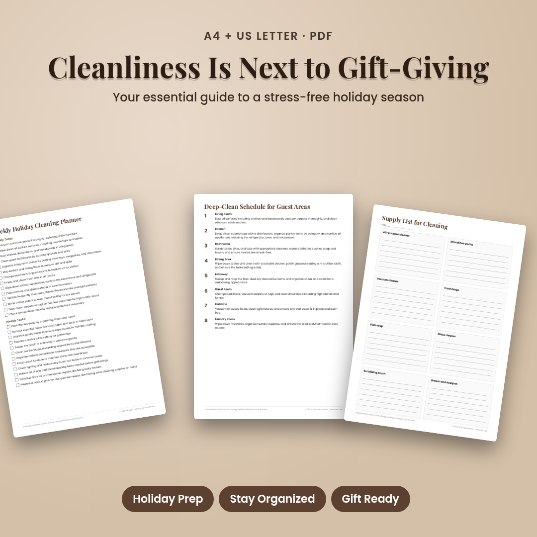 Cleanliness Is Next to Gift-Giving: Holiday Maintenance Planner